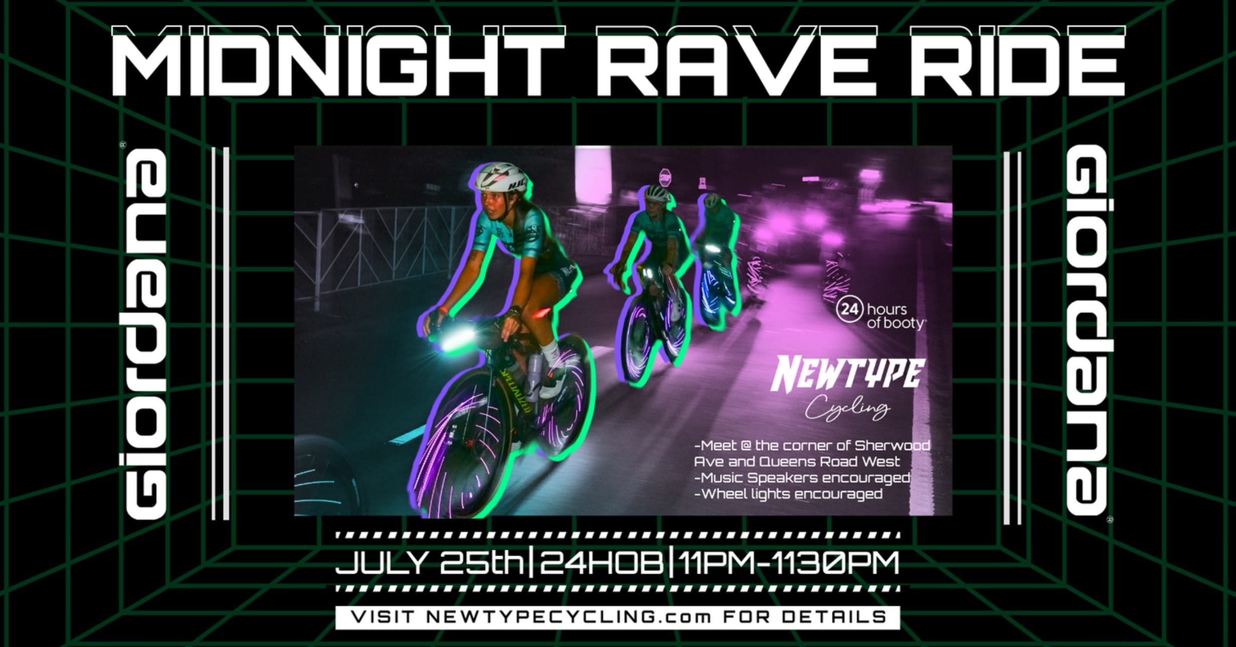 Banner image for Midnight Rave Ride: Giordana x Newtype